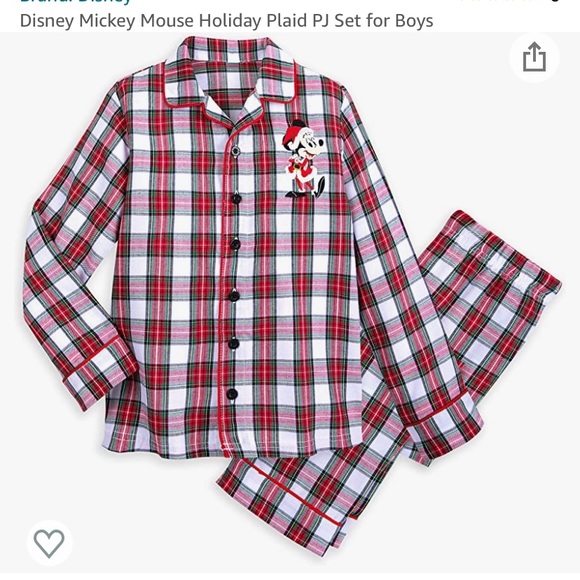 Mickey Mouse Holiday Plaid PJ Set for Boys - Picture 1 of 6